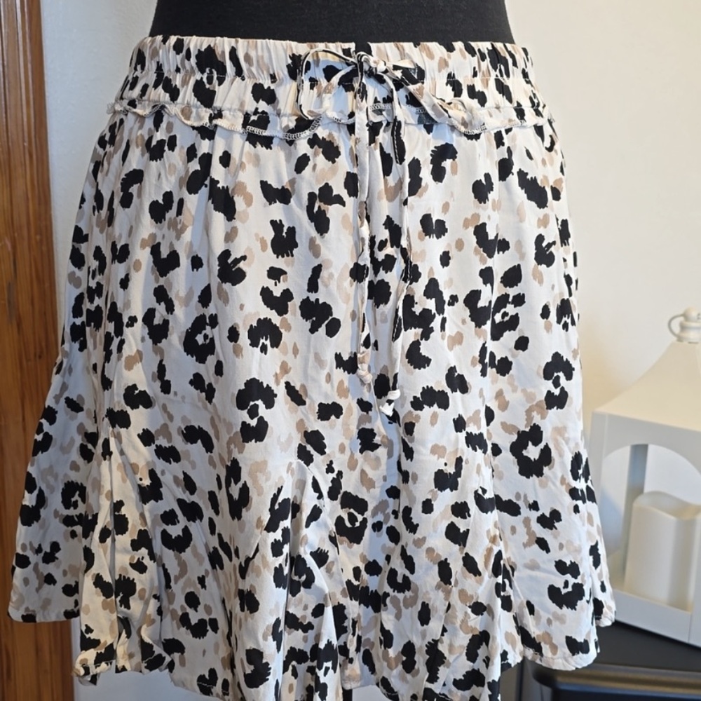 Stylish Leopard Print Skater Skirt